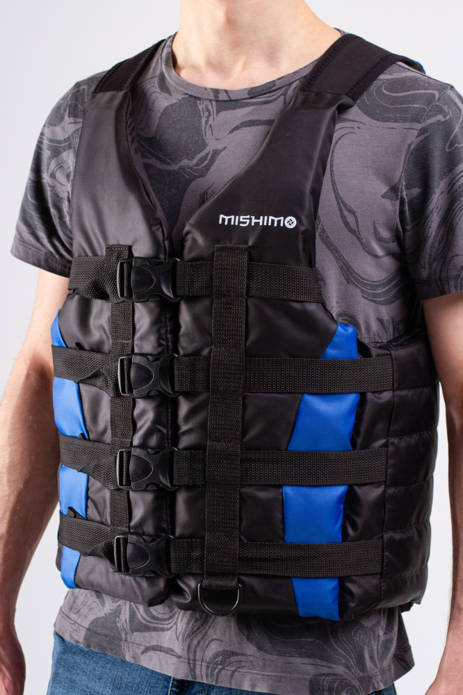 Жилет спасательный MISHIMO PRO Премиум качества Черно-синий в Грозном