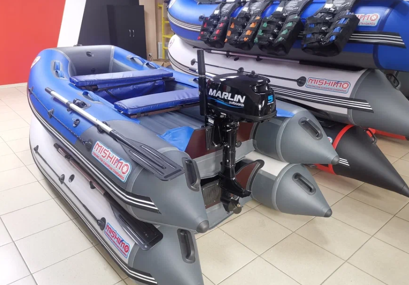 КОМПЛЕКТ ЛОДКА MISHIMO LITE 315 + МОТОР 5л.с в Грозном