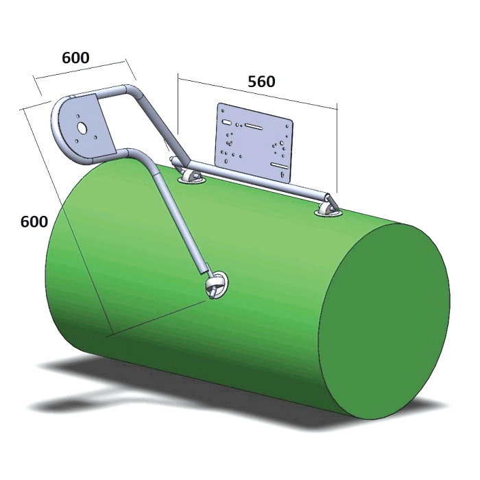 Стойка рулевая с креплением на баллон надувной лодки 25мм в Грозном