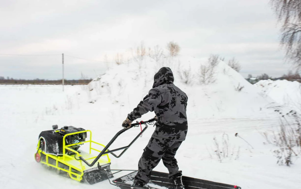 Мотобуксировщик Бурлак ХОЗЯИН-1 (капот ткань) в Грозном
