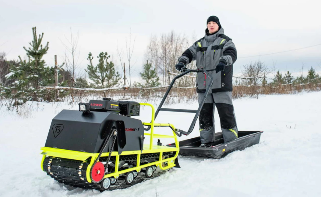 Мотобуксировщик Бурлак ХОЗЯИН-1 (капот ткань) в Грозном