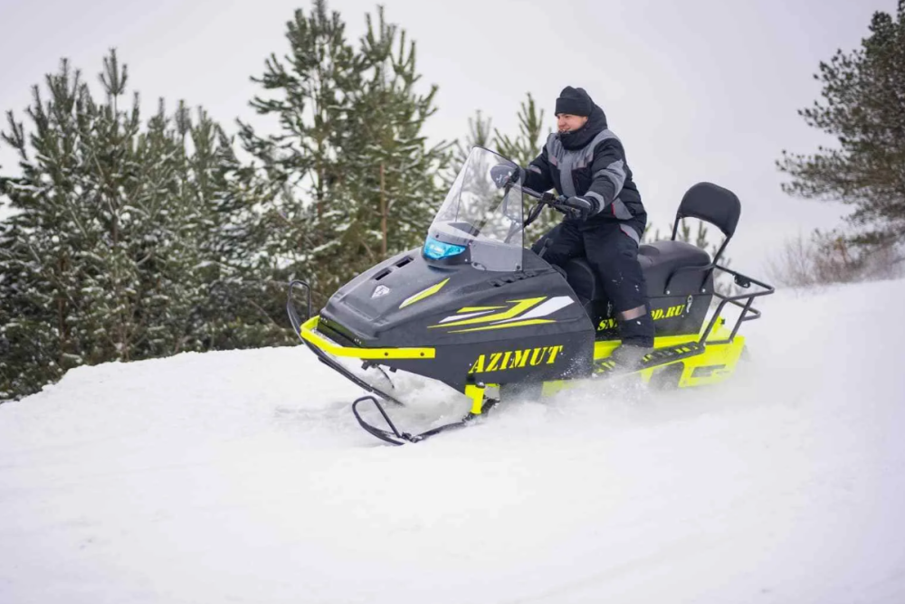 Миниснегоход Бурлак Азимут 24 л.с. , эл.запуск, реверс, тормоз гидравл, капот черный в Грозном