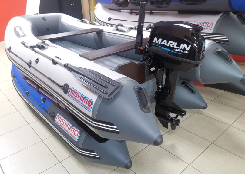 КОМПЛЕКТ ЛОДКА MISHIMO LITE 335 + МОТОР 9,8 Л.С. в Грозном