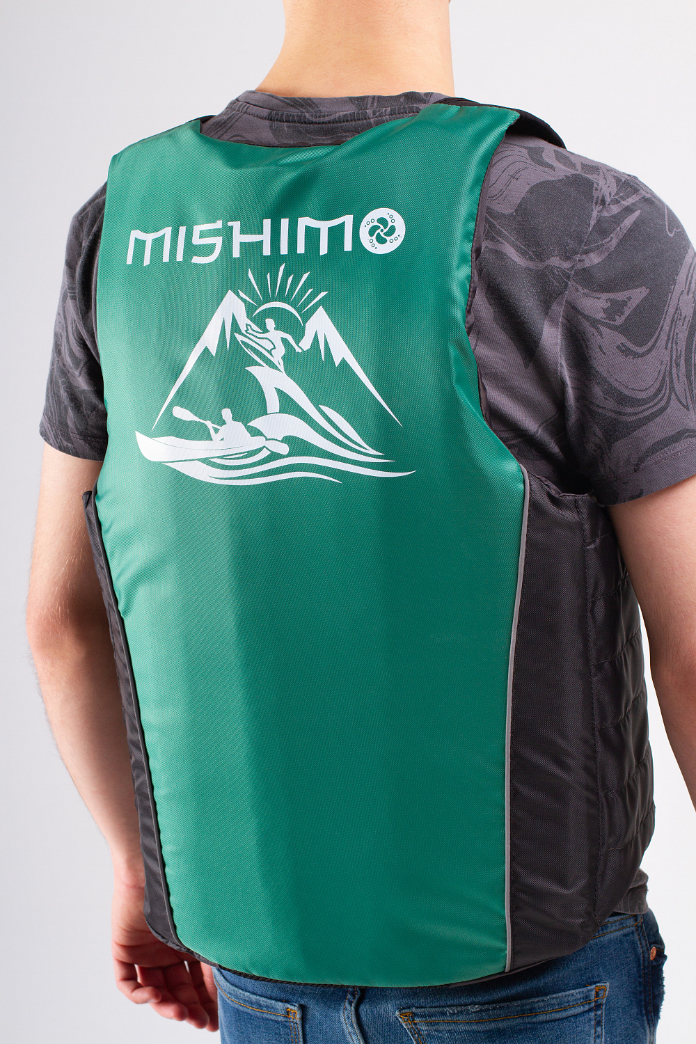 Жилет спасательный MISHIMO PRO Премиум качества Черно-зеленый в Грозном