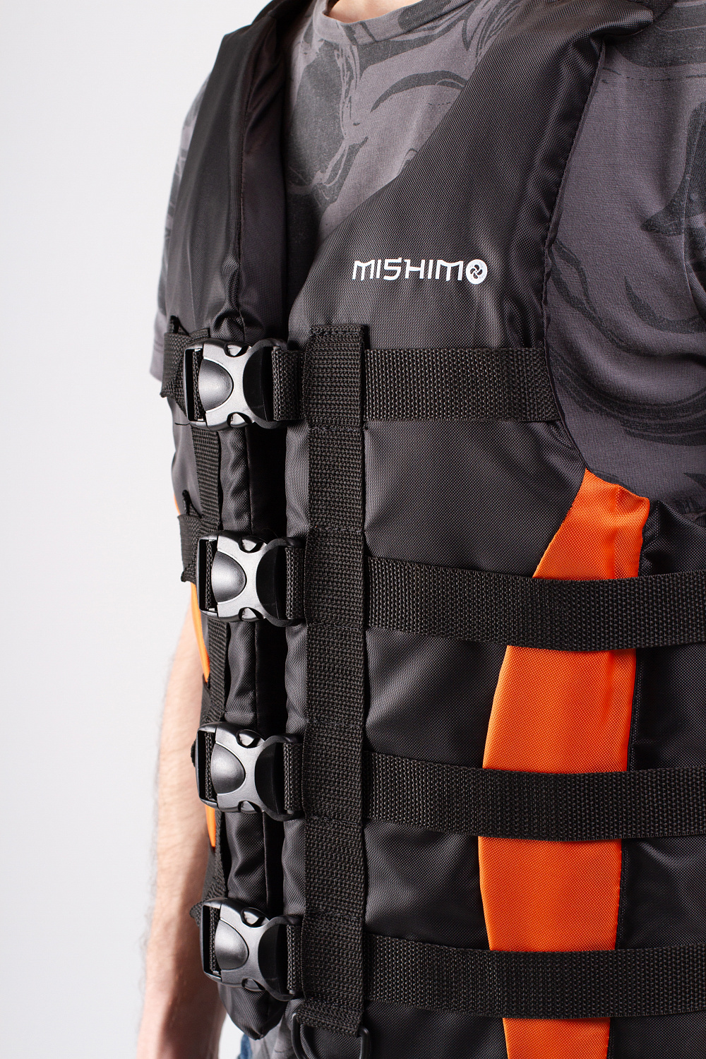 Жилет спасательный MISHIMO PRO Премиум качества Черно-оранжевый в Грозном