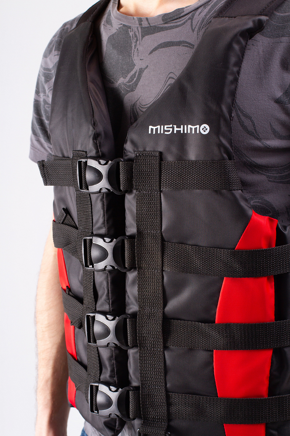 Жилет спасательный MISHIMO PRO Премиум качества Черно-красный в Грозном
