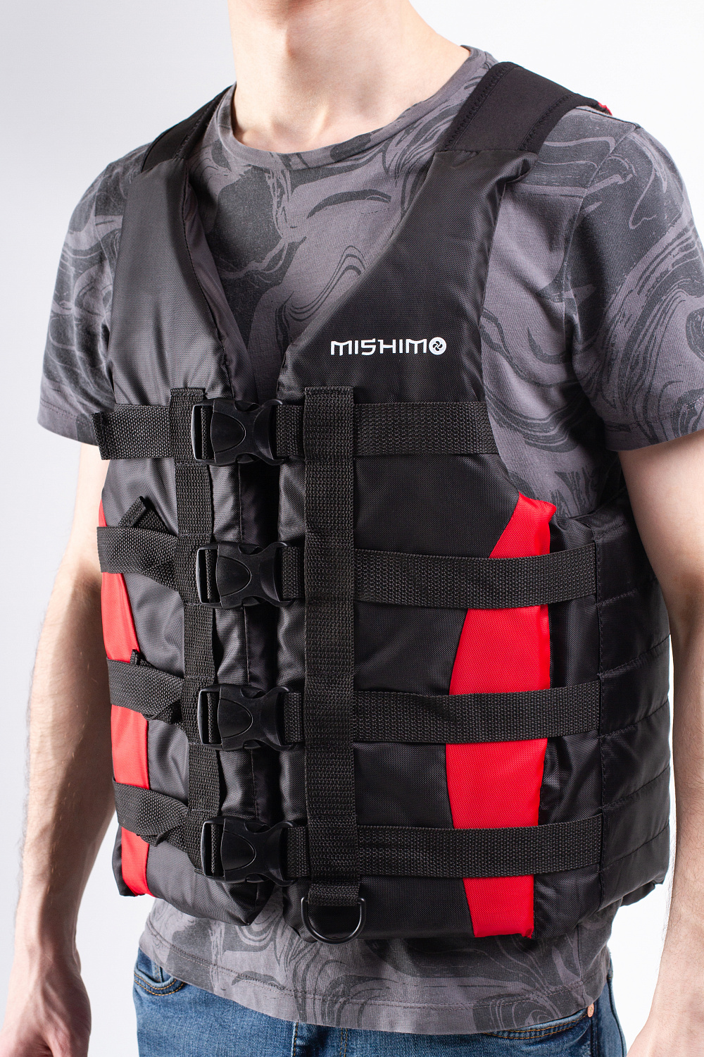 Жилет спасательный MISHIMO PRO Премиум качества Черно-красный в Грозном